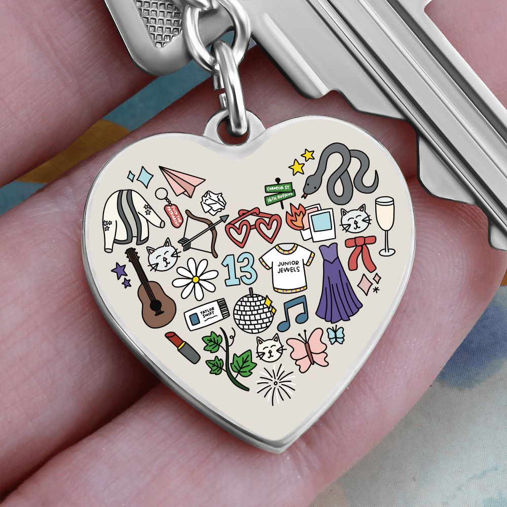 Swiftie Heart Keychain