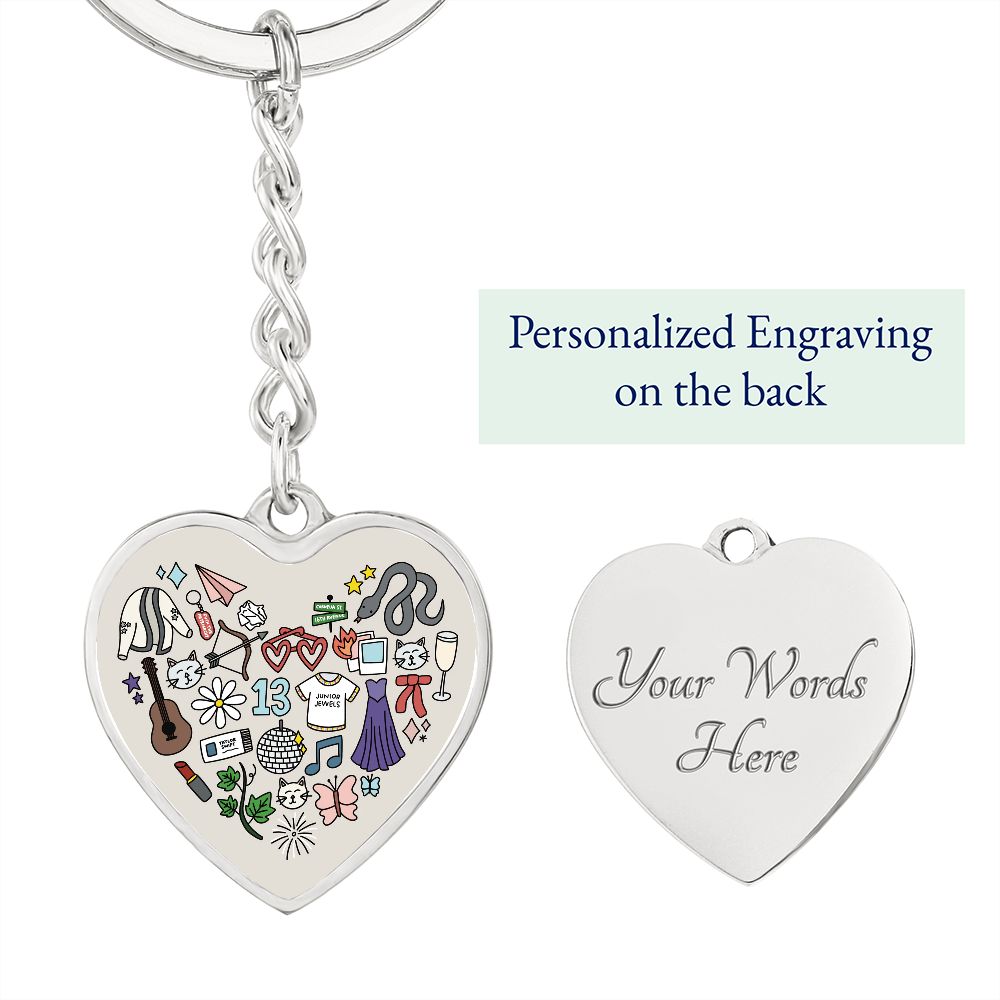 Swiftie Heart Keychain