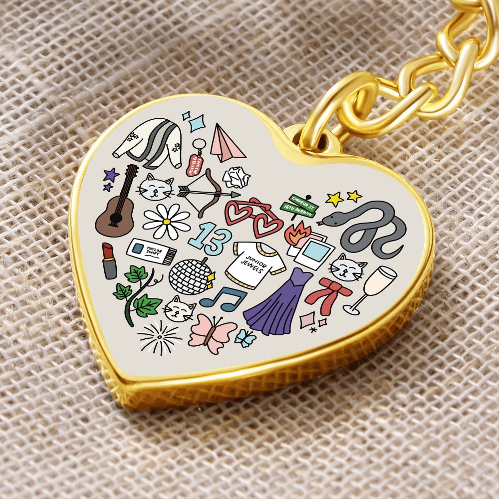 Swiftie Heart Keychain