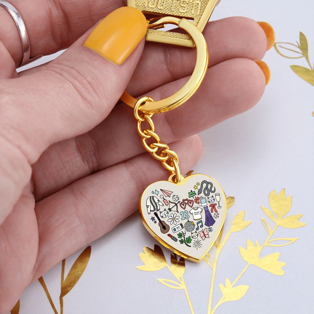 Swiftie Heart Keychain