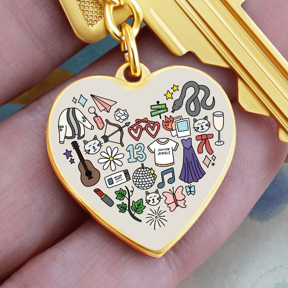 Swiftie Heart Keychain