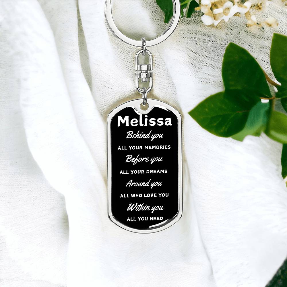 Personalized Congratulations Dog Tag Keychain