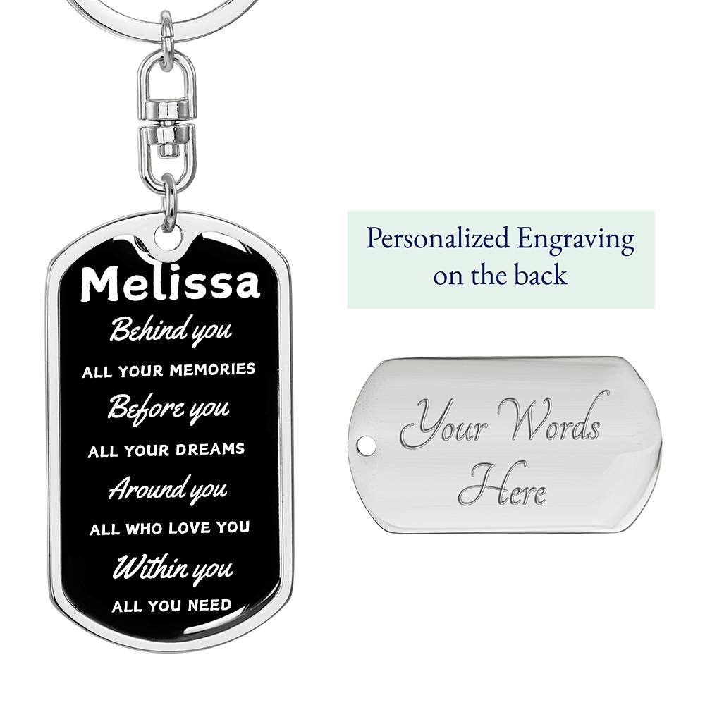 Personalized Congratulations Dog Tag Keychain