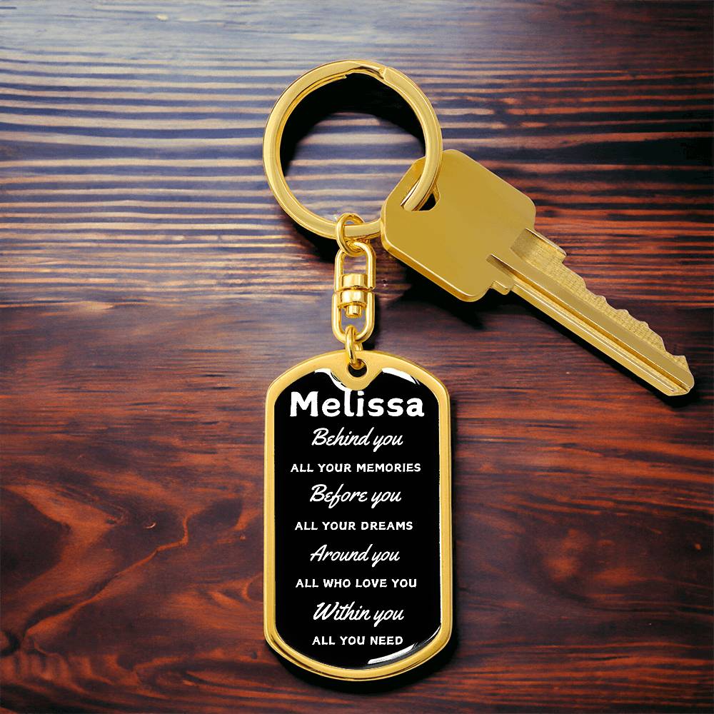 Personalized Congratulations Dog Tag Keychain