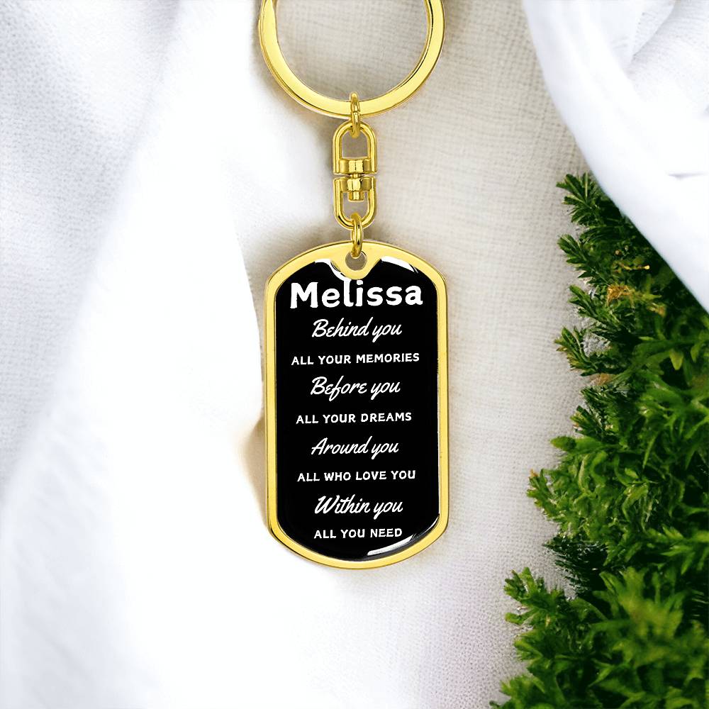 Personalized Congratulations Dog Tag Keychain