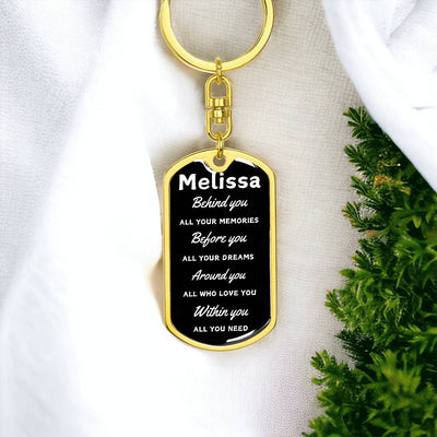 Personalized Congratulations Dog Tag Keychain