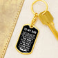 Dad The Man With Fist Bump Dog Tag Keychain