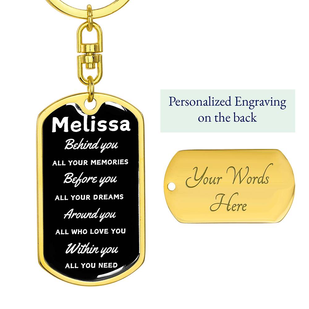 Personalized Congratulations Dog Tag Keychain