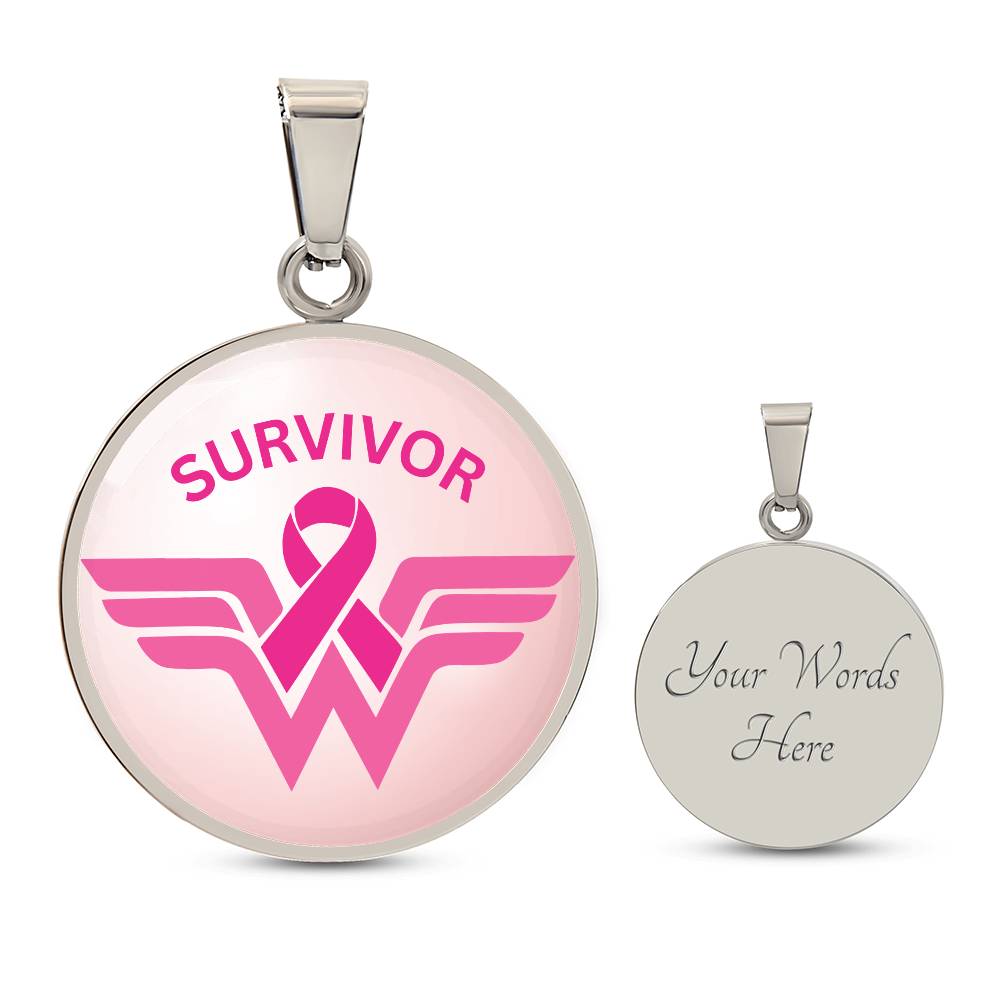 Women's Breast Cancer Pendant Necklace