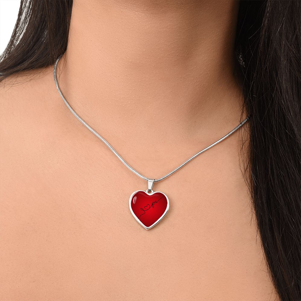 I Love You Heart Pendant Necklace