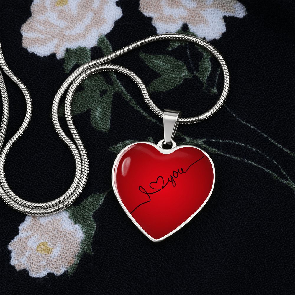 I Love You Heart Pendant Necklace