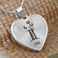 Gemini 5/21 - 6/20 & Flower Heart Pendant Necklace