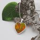 Murano Glass Look Heart Pendant Necklace