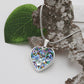 Murano  Glass Look Heart Pendant Necklace