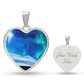 Northern Lights Heart Pendant Necklace