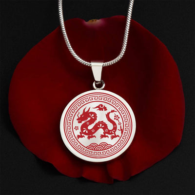 Personalized Year of the Dragon Pendant Necklace