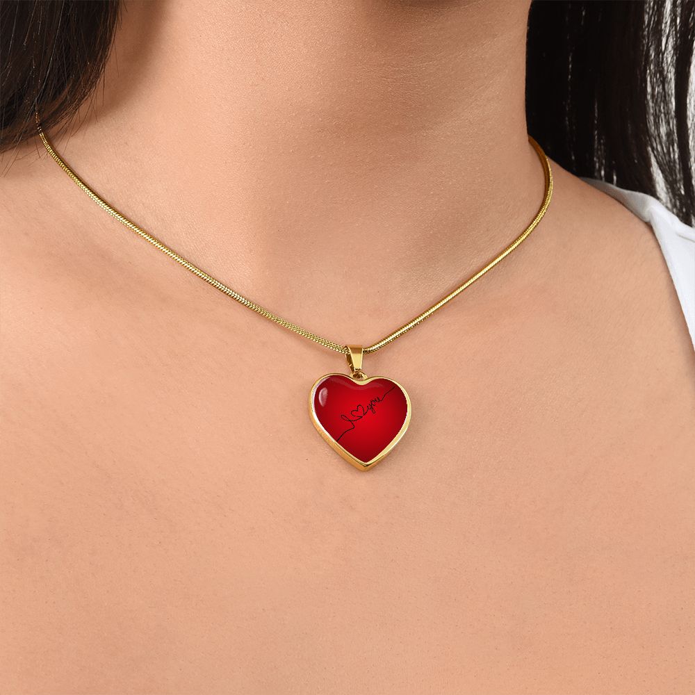 I Love You Heart Pendant Necklace