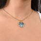 Murano  Glass Look Heart Pendant Necklace