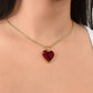 Personalized Firefly Heart Pendant Necklace