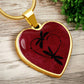 Personalized Firefly Heart Pendant Necklace