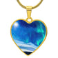 Northern Lights Heart Pendant Necklace