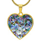 Murano  Glass Look Heart Pendant Necklace
