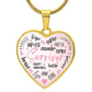 Breast Cancer Survivor Heart Pendant Necklace