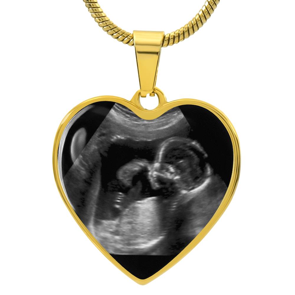 Personalized Sonogram Heart Pendant Necklace