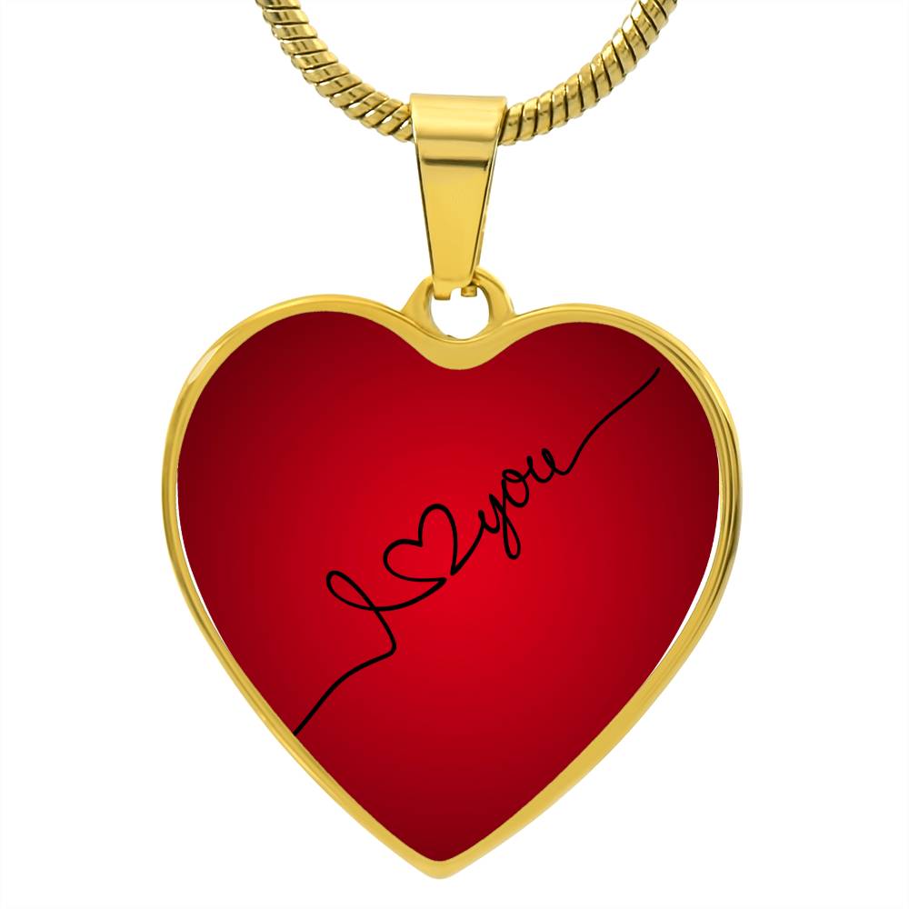 I Love You Heart Pendant Necklace