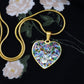 Murano  Glass Look Heart Pendant Necklace