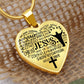 Personalized Jesus Heart Pendant Necklace