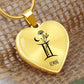 Gemini 5/21 - 6/20 & Flower Heart Pendant Necklace