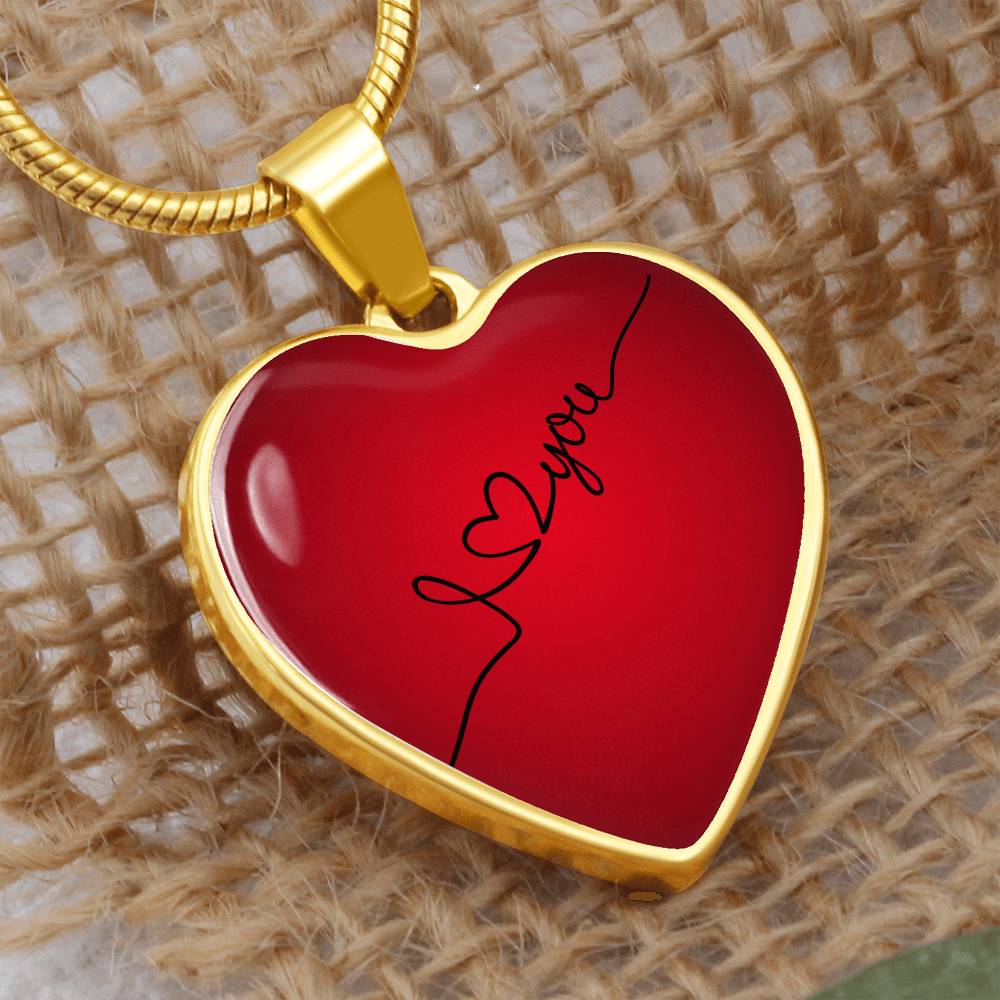 I Love You Heart Pendant Necklace