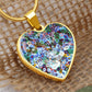 Murano  Glass Look Heart Pendant Necklace