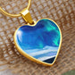Northern Lights Heart Pendant Necklace