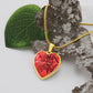 Murano Glass Look Heart Pendant Necklace