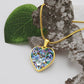 Murano  Glass Look Heart Pendant Necklace
