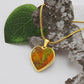 Murano Glass Look Heart Pendant Necklace