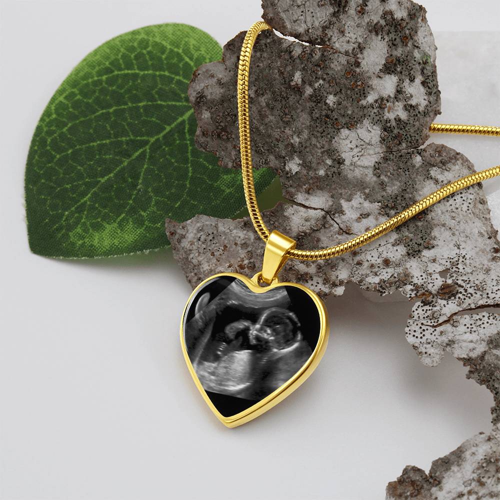 Personalized Sonogram Heart Pendant Necklace