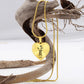 Gemini 5/21 - 6/20 & Flower Heart Pendant Necklace