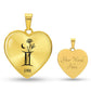 Gemini 5/21 - 6/20 & Flower Heart Pendant Necklace