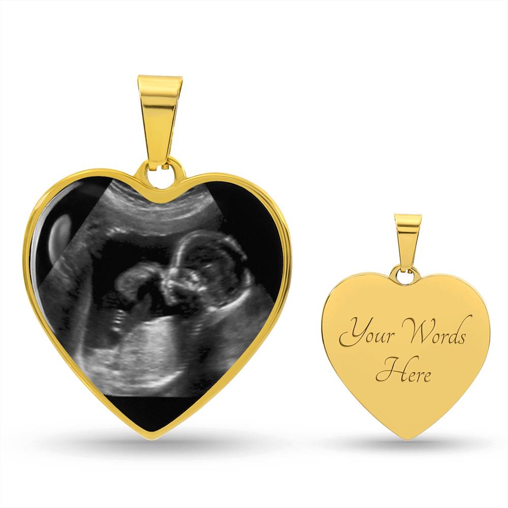 Personalized Sonogram Heart Pendant Necklace