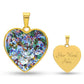 Murano  Glass Look Heart Pendant Necklace