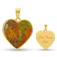 Murano Glass Look Heart Pendant Necklace