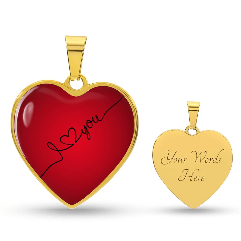 I Love You Heart Pendant Necklace