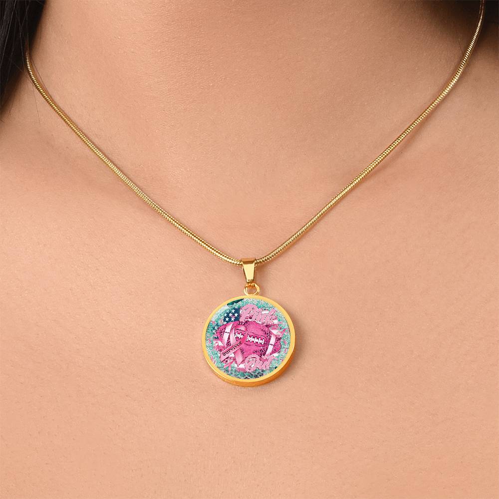 Pink Out Breast Cancer Pendant Necklace