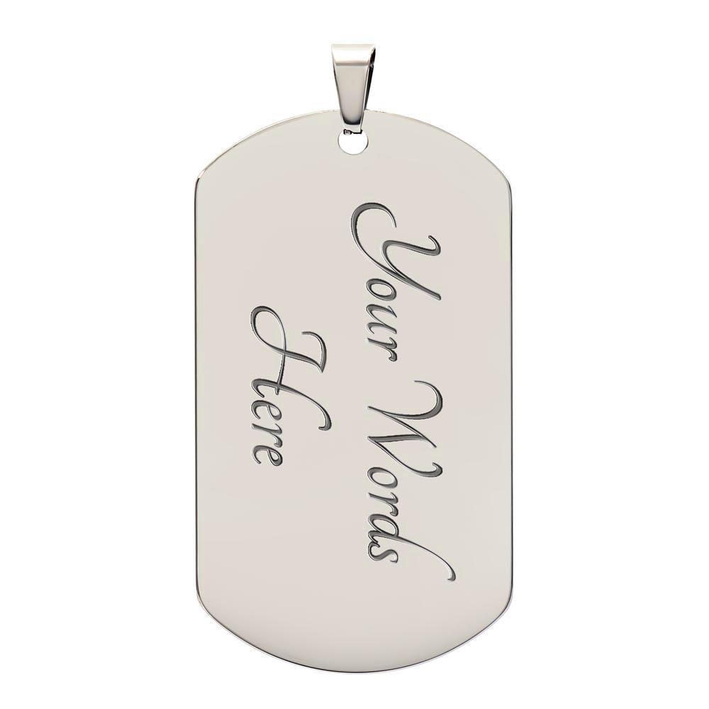 Personalized PRIDE Love Is Love Dog Tag Necklace