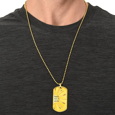 Papa's Rays Of Sunshine Dog Tag Necklace