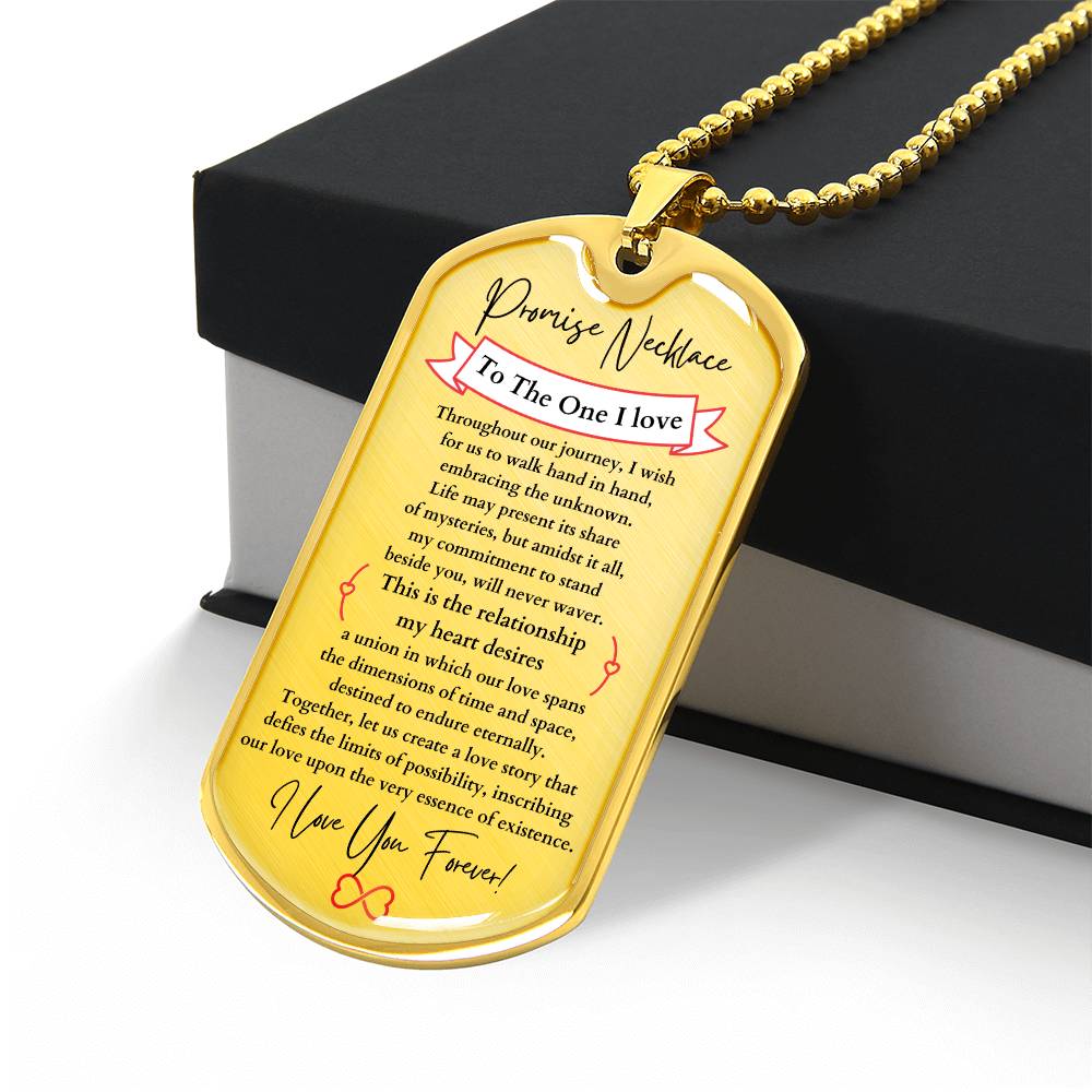 Personalized Promise Necklace Dog Tag