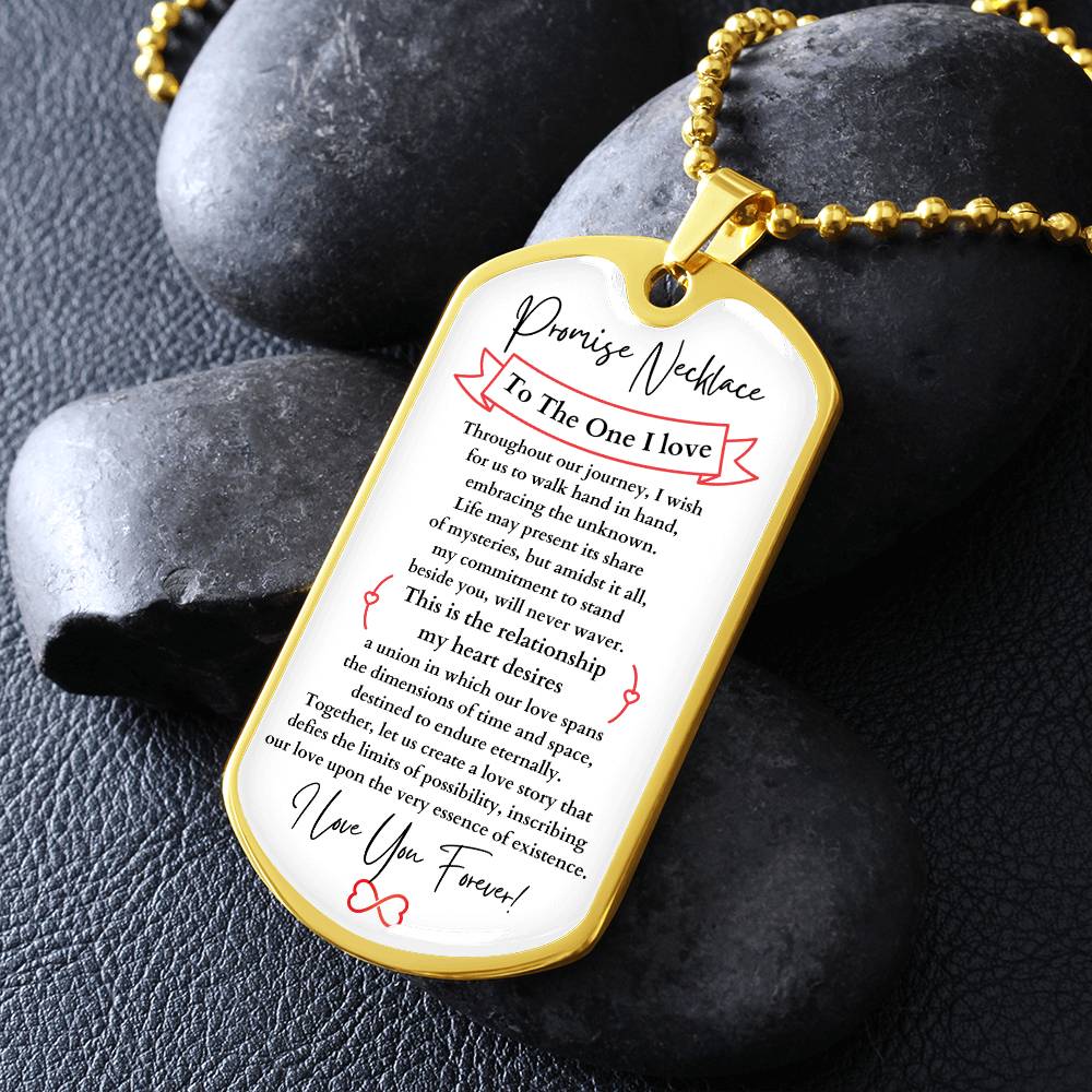 Personalized Promise Necklace Dog Tag for Him